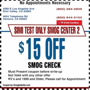 Smog Check Coupon Simi Valley