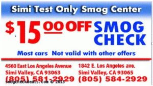 Smog Check Coupons - $15 off